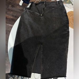 Free People Elisa Pencil Ripped Denim Skirt size 0